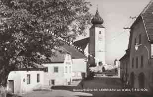 Bild einer Postkarte aus St. Leonhard am Walde
